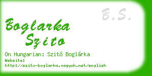 boglarka szito business card